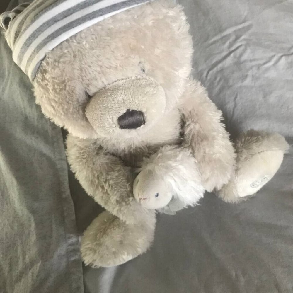 Baby Gund Sleepy Time Bear Plush Gray (no music sorry)
